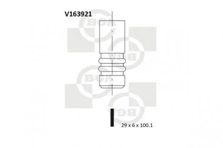 Клапан выпускной BMW 1 3 5 6 7 X1 X3 X5 X6 Z4 BGA V163921