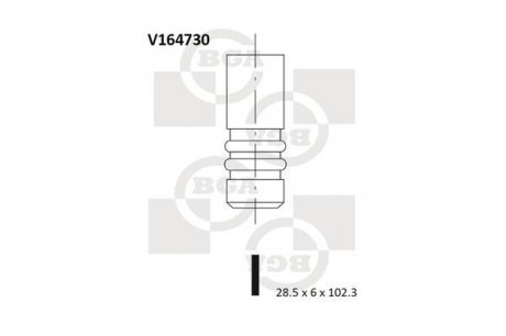 Клапан впускний MB Smart BGA V164730 (фото 1)