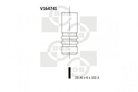 Клапан выпускной MB Smart BGA V164741