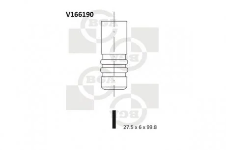 Впускний клапан BMW 6 Series 2007-2011, X3 2006-2009, X6 2008-2010 BGA V166190