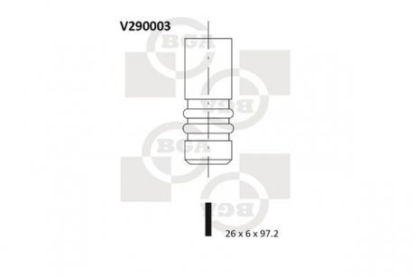 Клапан головки блоку циліндрів двигуна BGA V290003 (фото 1)