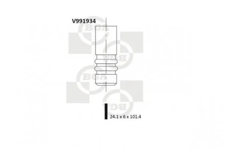Клапан випуск. FOCUS/FIESTA/ MONDEO 1.4/1.6i 98- BGA V991934