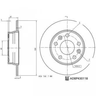 Гальмівний диск BLUE PRINT ADBP430118 (фото 1)