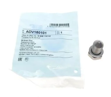 Пробка оливного отвору з кільцем ущільнювача Audi, Jeep, Mitsubishi, VW BLUE PRINT ADV180101 (фото 1)