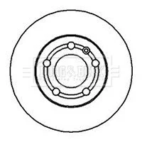 - Диск гальмівний (2 шт) Audi,Skoda,VW,Seat.(fr) 96- BORG & BECK BBD4064