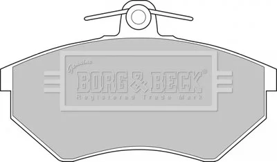 - Гальмівні колодки до дисків Seat (F) R90 approved BORG & BECK BBP1427