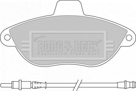 - Гальмівні колодки до дисків PSA,Fiat Dispatch,Expert 95-03 BORG & BECK BBP1461 (фото 1)
