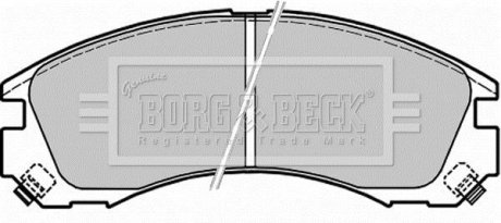 - Гальмівні колодки до дисків Mitsubishi Space Wagon 1998- BORG & BECK BBP1565 (фото 1)