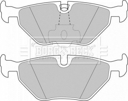Комплект тормозных колодок, дисковый тормоз BORG & BECK BBP1591