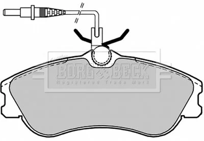 - Гальмівні колодки до дисків Cit Ber/Xsara Peu 306 96- BORG & BECK BBP1601