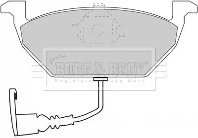 - Гальмівні колодки до дисків Audi/Seat/Skoda/VW 00- BORG & BECK BBP1617