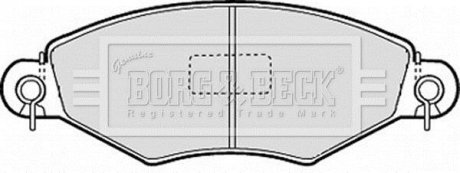 - Гальмівні колодки до дисків Peugeot 206 1998-RP08749 BORG & BECK BBP1623 (фото 1)