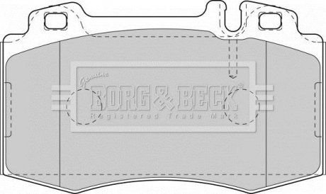 - Гальмівні колодки до дисків Mercedes ML430 series 99- BORG & BECK BBP1756 (фото 1)