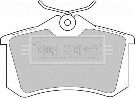 - Гальмівні колодки до дисків Renault Megane Scenic 2000- BORG & BECK BBP1778 (фото 1)