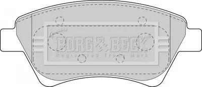 - Гальмівні колодки до дисків Renault Megane, Scenic 03- BORG & BECK BBP1821