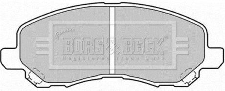 - Гальмівні колодки до дисків Mitsubishi Galant 01- BORG & BECK BBP1831 (фото 1)