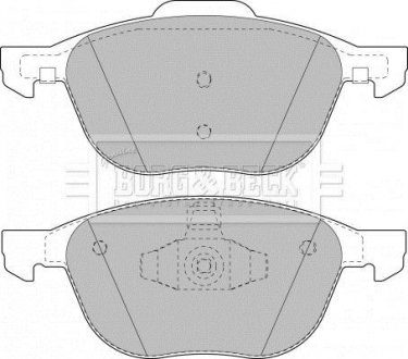 Комплект тормозных колодок, дисковый тормоз BORG & BECK BBP1864 (фото 1)
