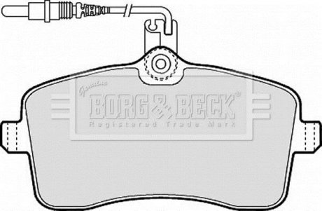 Комплект гальмівних колодок, дискове гальмо BORG & BECK BBP1897