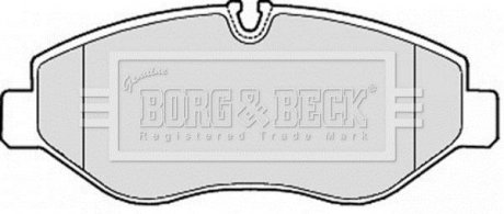 - Гальмівні колодки до дисків Mercedes Sprinter 06- BORG & BECK BBP1974 (фото 1)