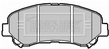Комплект тормозных колодок, дисковый тормоз BORG & BECK BBP2084 (фото 1)