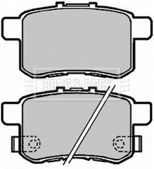 Комплект тормозных колодок, дисковый тормоз BORG & BECK BBP2103 (фото 1)