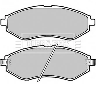 - Гальмівні колодки до дисків Chevrolet Aveo 14"" wheels 11- BORG & BECK BBP2324