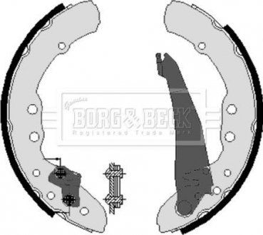 - Гальмівні колодки до барабанів Audi, VW R90 approved BORG & BECK BBS6212 (фото 1)