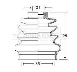 Фото 1 - пильовик, Привідний вал BORG & BECK BCB2687 Пильовик, Привідний вал BORG & BECK BCB2687 (фото 1)