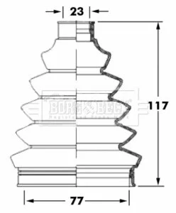 Пыльник, приводной вал BORG & BECK BCB6068