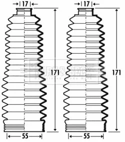 Пыльник, рулевое управление BORG & BECK BSG3371