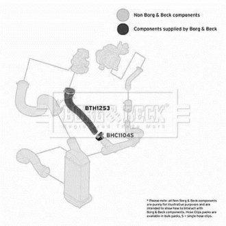Трубка нагнетаемого воздуха BORG & BECK BTH1253 (фото 1)