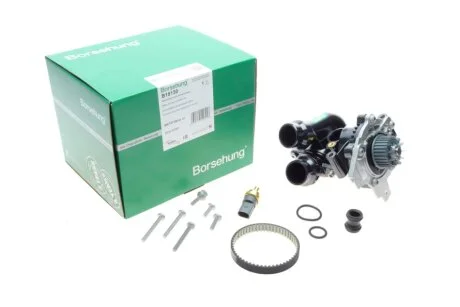 Фото 1 - помпа водяная в сборе с патрубками и креплением Borsehung B19130 Помпа водяная в сборе с патрубками и креплением Borsehung B19130 (фото 1)