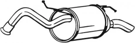 Глушник вихлопних газів кінцевий BOSAL 228-053