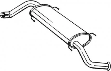 Глушник задній CITROËN Jumper 06- 2.2HDi, FIAT DUCATO IV 06- 2.2. 2.3 Multijet, PEUGEOT Boxer 06- 2 BOSAL 281-873