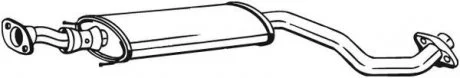 Глушник середня частина NISSAN JUKE 10- BOSAL 284-625