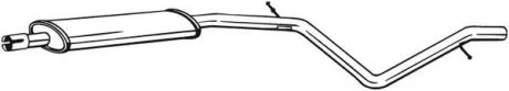Глушник середній, 1.6 +16V 07- BOSAL 285-385
