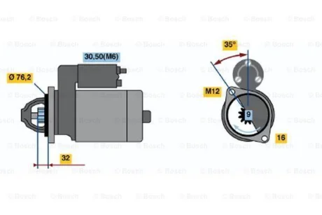 Стартер реставрація BOSCH 0001109059