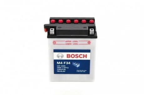 Мотоциклетна акумуляторна батарея 12V 14 А*ч 190А - кратн. 3 шт BOSCH 0092M4F340 (фото 1)