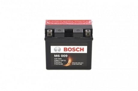 Мотоциклетна акумуляторна батарея AGM 12V 5 А*год 120А - кратн. 6 шт BOSCH 0092M60090 (фото 1)