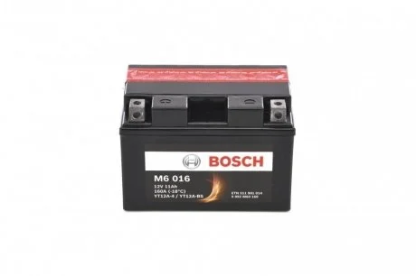 Мотоциклетна акумуляторна батарея AGM 12V 11 А*ч 160А - кратн. 4 шт BOSCH 0092M60160 (фото 1)
