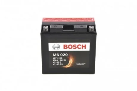 Аккумулятор сухозаряженный AGM 12Ah 190А BOSCH 0 092 M60 200 (фото 1)