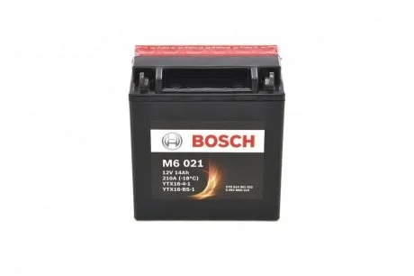 Мотоциклетна акумуляторна батарея AGM 12V 14 А*год 210А - кратн. 2 шт BOSCH 0092M60210