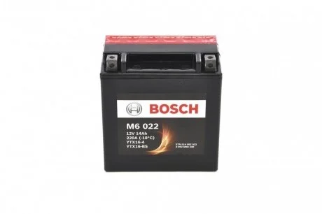 Аккумулятор сухозаряженный AGM 14Ah 210А BOSCH 0092M60220 (фото 1)