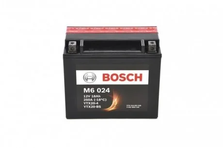 Аккумулятор сухозаряженный AGM 18Ah 250А BOSCH 0 092 M60 240 (фото 1)