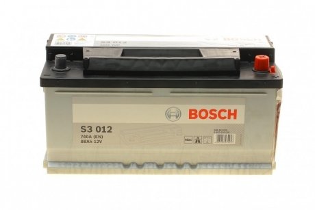 Акумулятор 88Ah-12v (S3012) (353x175x175),R,EN740 BOSCH 0092S30120 (фото 1)