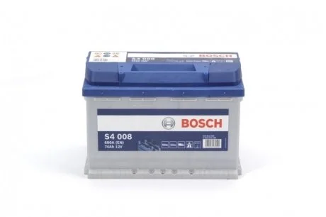Акумулятор 74Ah-12v (S4008) (278x175x190),R,EN680 BOSCH 0092S40080