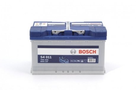 Аккумулятор S4 Silver 80Ah, EN 740 левый "+" 315x175x175 (ДхШхВ) BOSCH 0 092 S40 110 (фото 1)