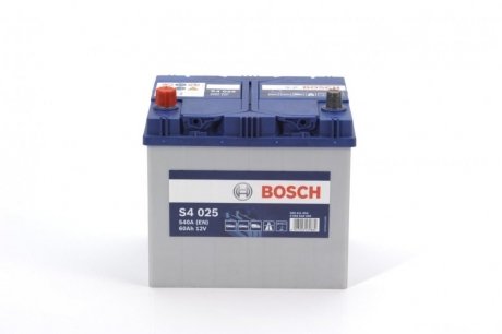Аккумулятор 60Ah-12v (S4025) (232x173x225),L,EN540 BOSCH 0 092 S40 250 (фото 1)