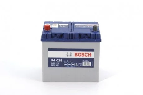 Аккумулятор 60Ah-12v (S4025) (232x173x225),L,EN540 BOSCH 0 092 S40 250