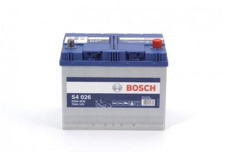 Аккумулятор 70Ah-12v (S4026) (261x175x220),R,EN630(Азия) BOSCH 0092S40260